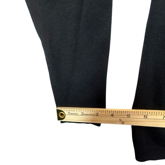 Burberry Brit Elbow Patch Cardigan Sweater Womens M Black Nova Check V Neck - Picture 8 of 14